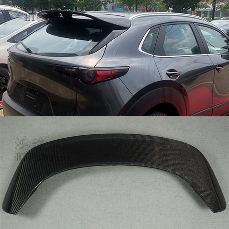 

CEYUSOT FOR Roof Spoiler Wing Mazda CX-30 True Carbon Fiber Car Rear Window Accessories Tail Fin CX30 GT Spoiler Special 2020 21