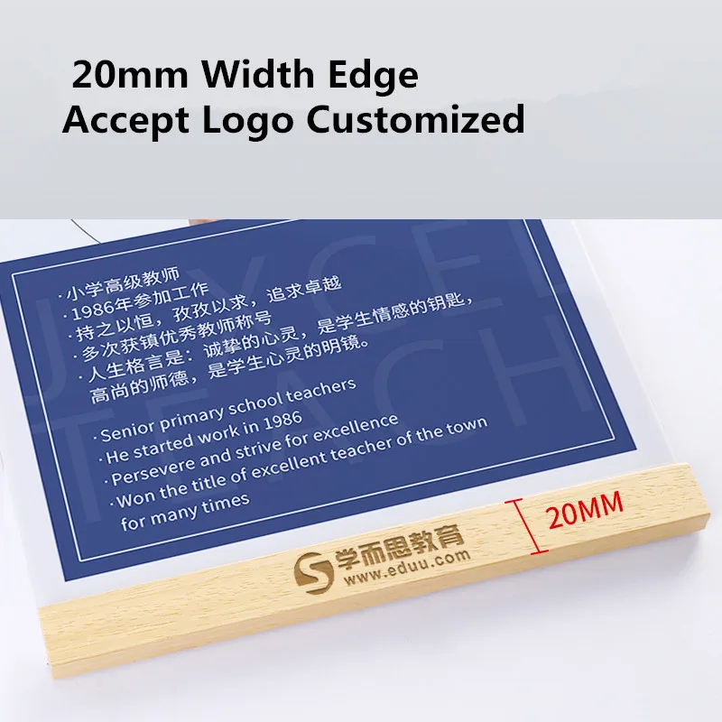 Настенное крепление A4 210x297 мм клейкий деревянный акриловый держатель для вывесок