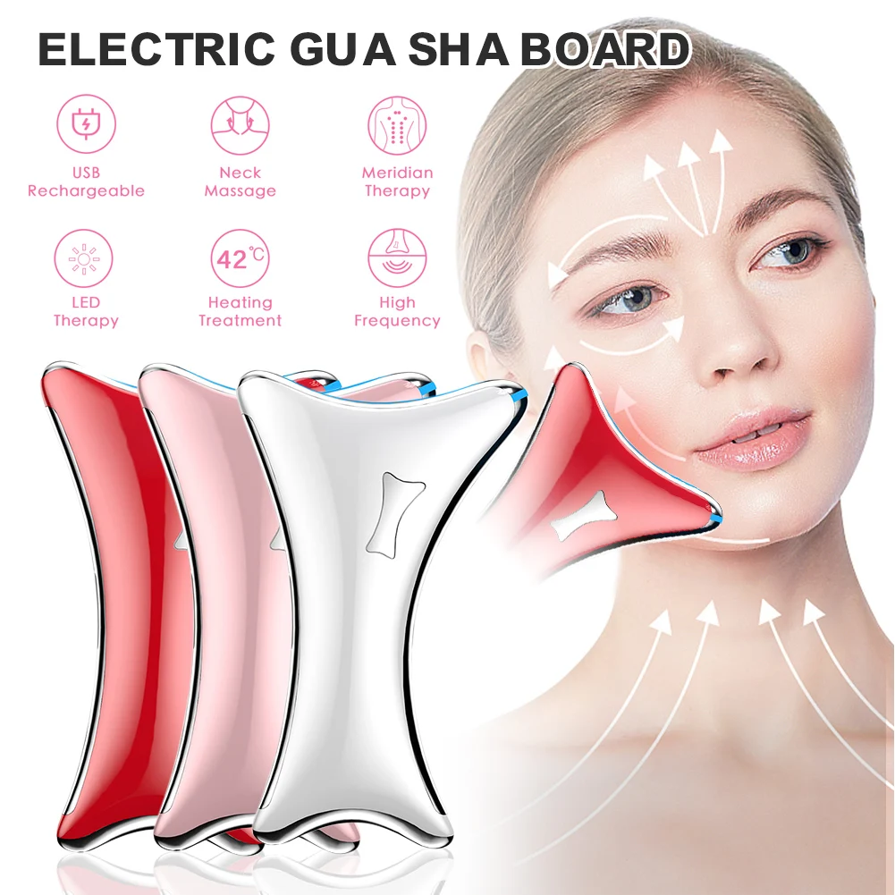 

Electric Gua Sha Massage Tool Face and Body Massager Tool with 45°C Constant Heat 3 Light Modes Full Body Massager Fast Delivery