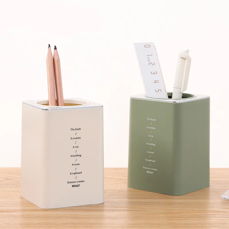 Настольный квадратный держатель для ручек 1 шт. настольный органайзер милый