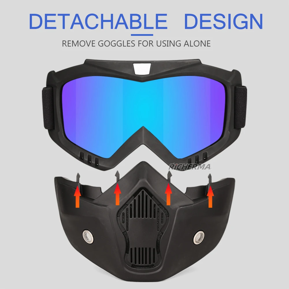 Регулируемые мотоциклетные очки Пылезащитный для мотокросса дышащие защитные