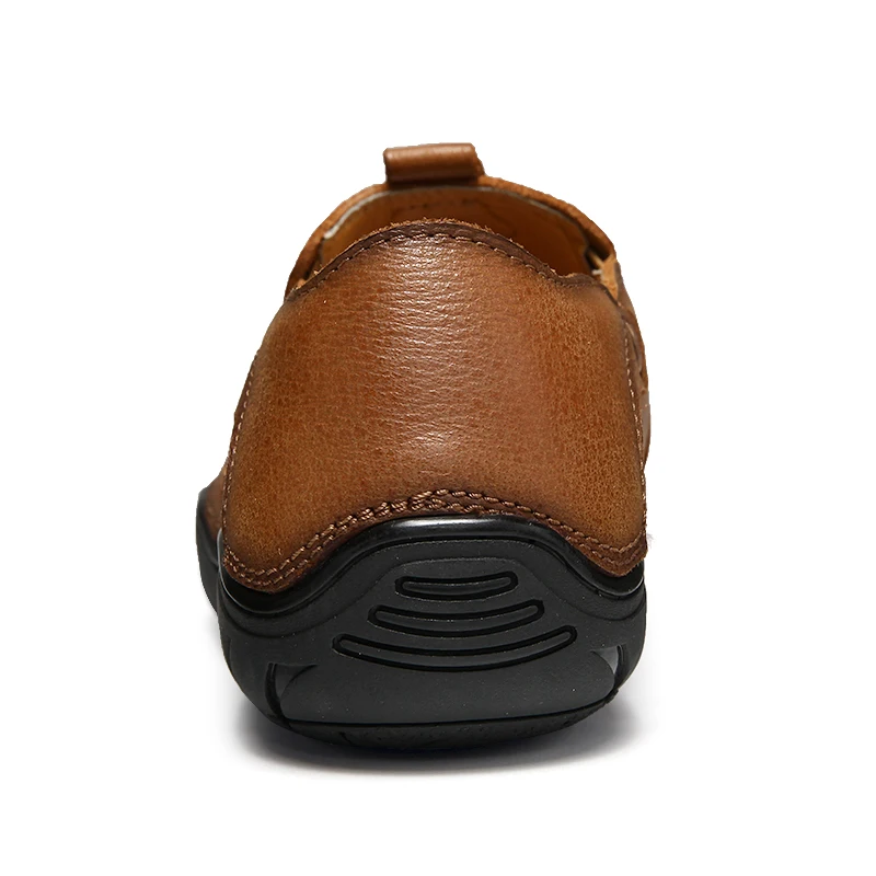 Man Loafers Genuine Leather 2020 Summer Autumn Men's Shoes Slip on Male Casual Shoe Outdoor Walking Footwear Breathable | Обувь