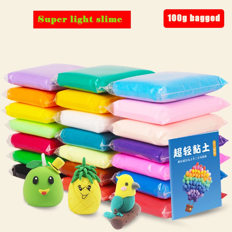 100 г/пакет Пластилин 24 цвета Сверхлегкий слизик для детей Сделай Сам космическая