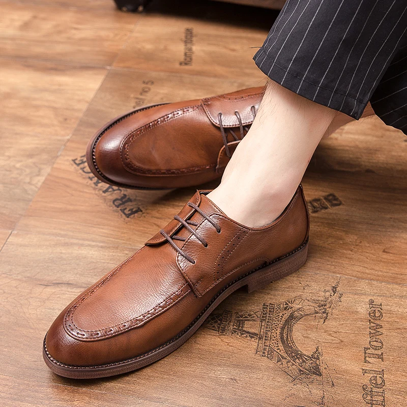 

Fashion Shoes Men oxfords Leather Wedding Party Shoes lace up Office Male Outdoor Dress Men Shoes Zapatos