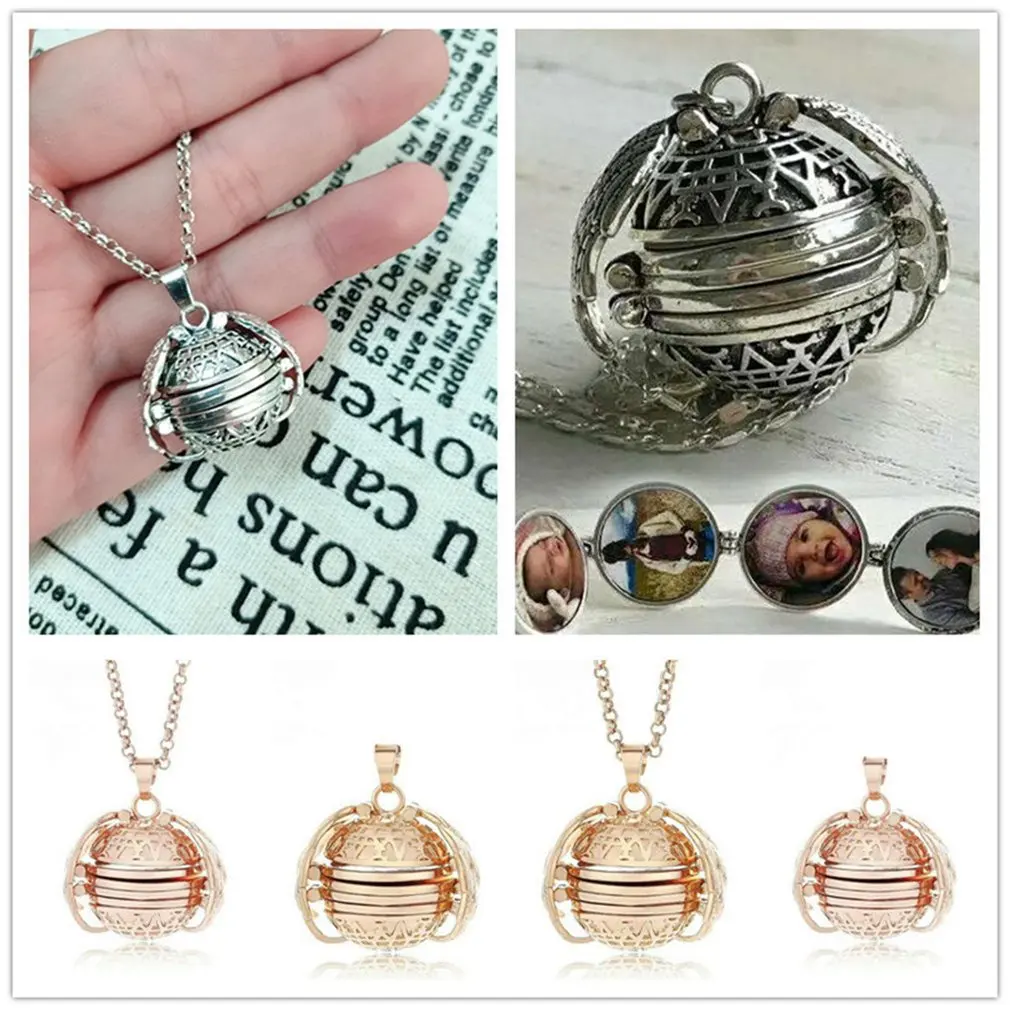 

Openable Pendant Multilayer Wings Aromatherapy Box Photo Photo Box Pendant Necklace Essential Oil Diffuser Album Chain Creative