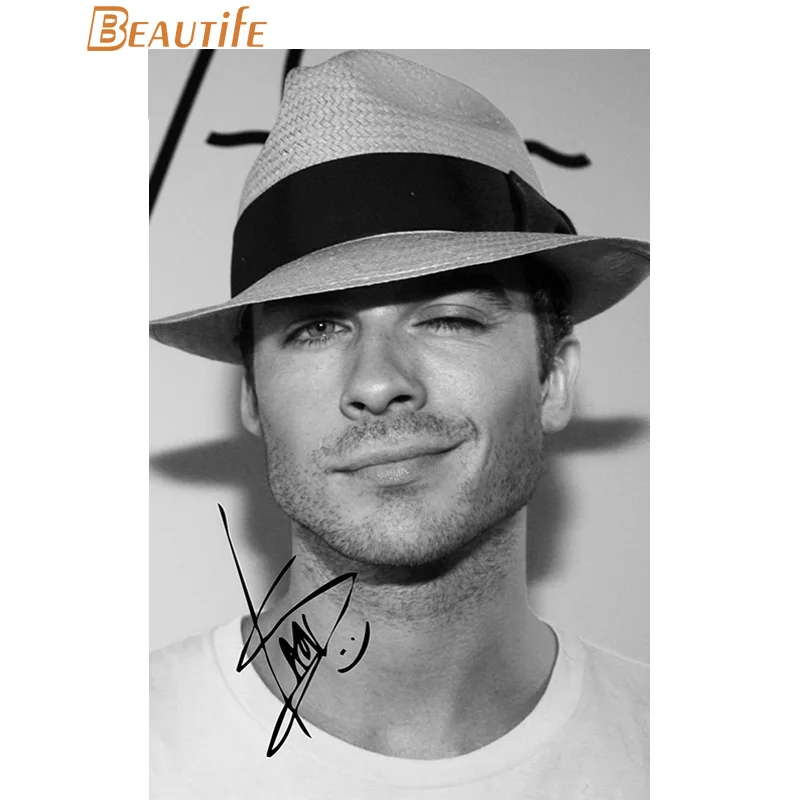 Горячая Распродажа Ian Somerhalder Дневники вампира плакат на холсте из ткани Декор для