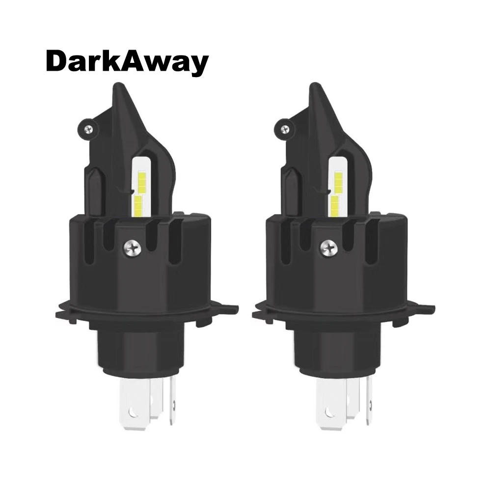 DarkAway H4 светодиодный светильник для автомобиля, мотоцикла, головной светильник 60 Вт, 12 В, 24 В, 6000 К, супер яркий светодиодный H4 автомобильный головной светильник, лампа, светильник светодиодный H4 лм