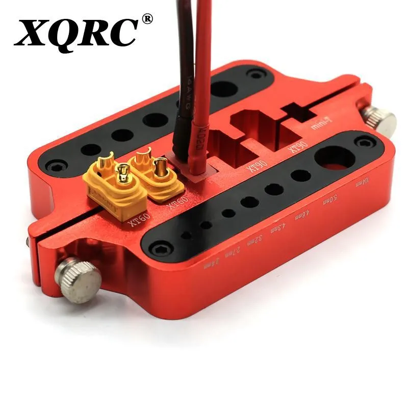 Piezas de Metal para coche teledirigido, mini soporte de herramienta de soldadura roja, modelo de coches teledirigidos, herramienta de soldadura marina, conector en T, XT60, XT90-0