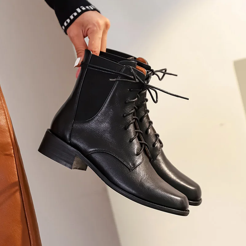 Женские ботинки Mordoan из натуральной коровьей кожи в британском стиле ретро на