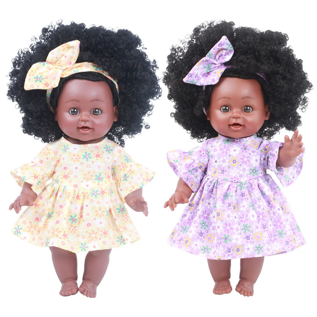 

African Doll Movable Joint Toy Black Girl Dolls African Dolls Baby Toys For Kids Christmas Best Gift For Baby Girls Black Toy