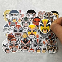 35 pieces oriental culture facial beijing peking opera drama face mini diary scrapbook stationery notebooks phone laptop sticker