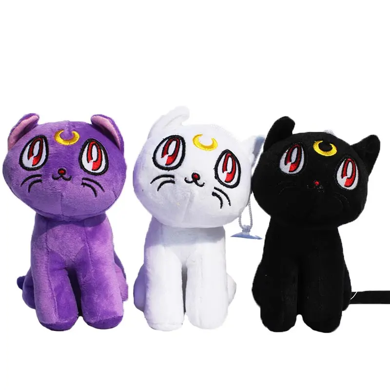 

3 стиля плюшевая игрушечная Кошка Луна Артемис хлопковая набитая плюшевая кукла животного мягких игрушек для детей портативное зарядное ус...