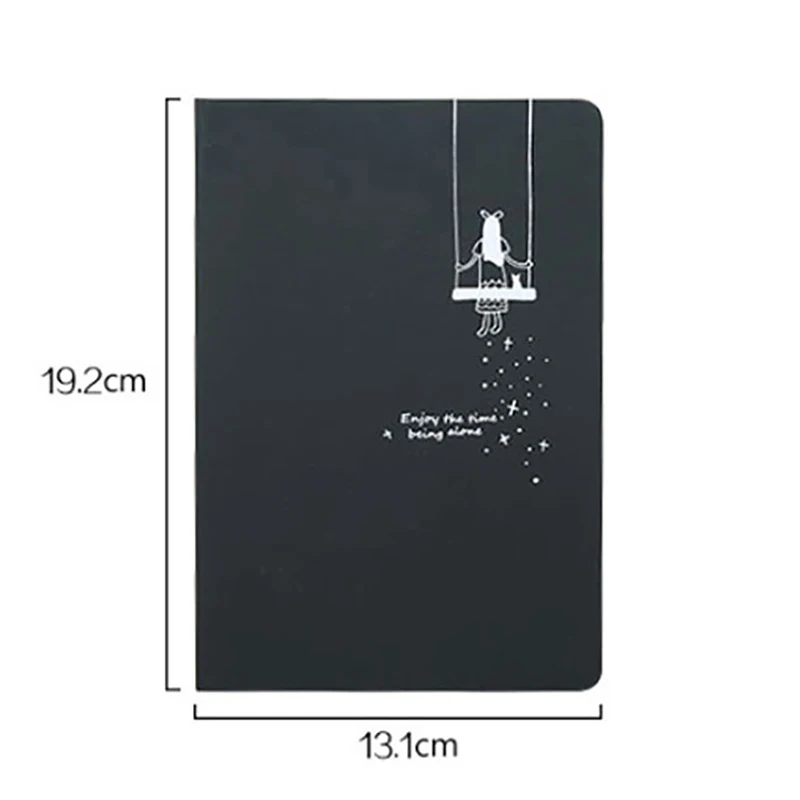 Черная бумажная записная книжка 96 листов альбом A5 планер в стиле звездного неба