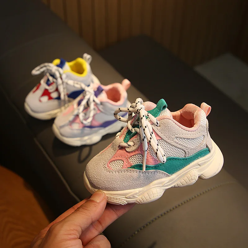 Осенние мягкие детские кроссовки для малышей с подошвой, удобные для спорта, размер 15-25.