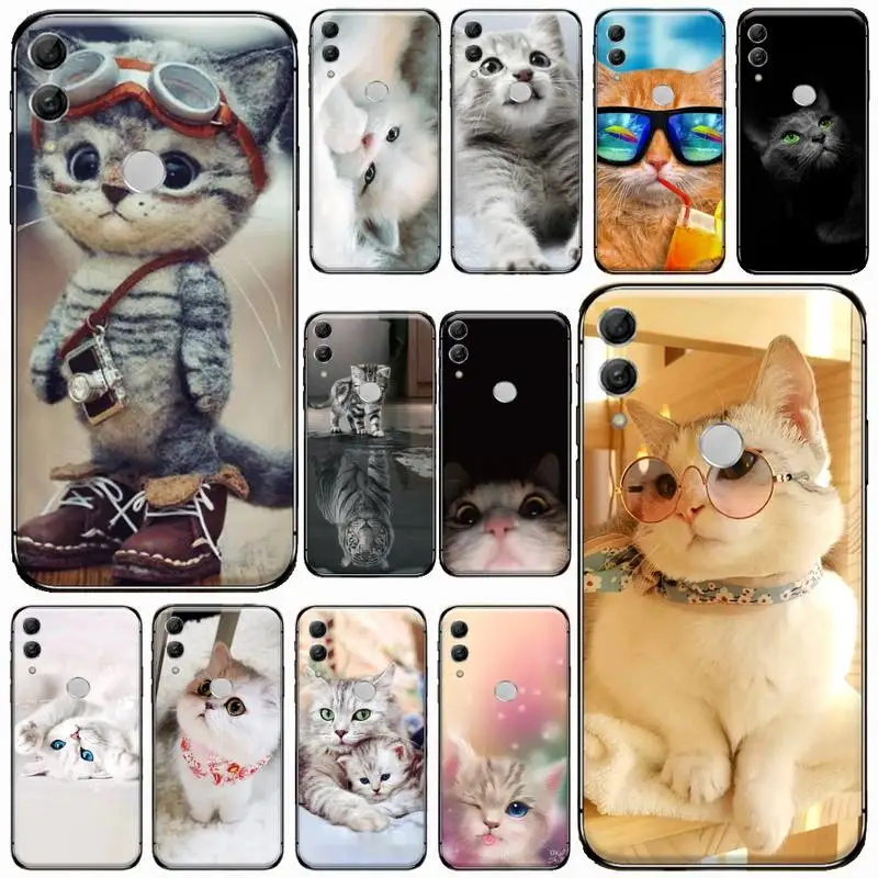 

cat animal cute Phone Case For Huawei Honor 7C 7A 8X 8A 9 10 10i Lite 20 NOVA 3i 3e