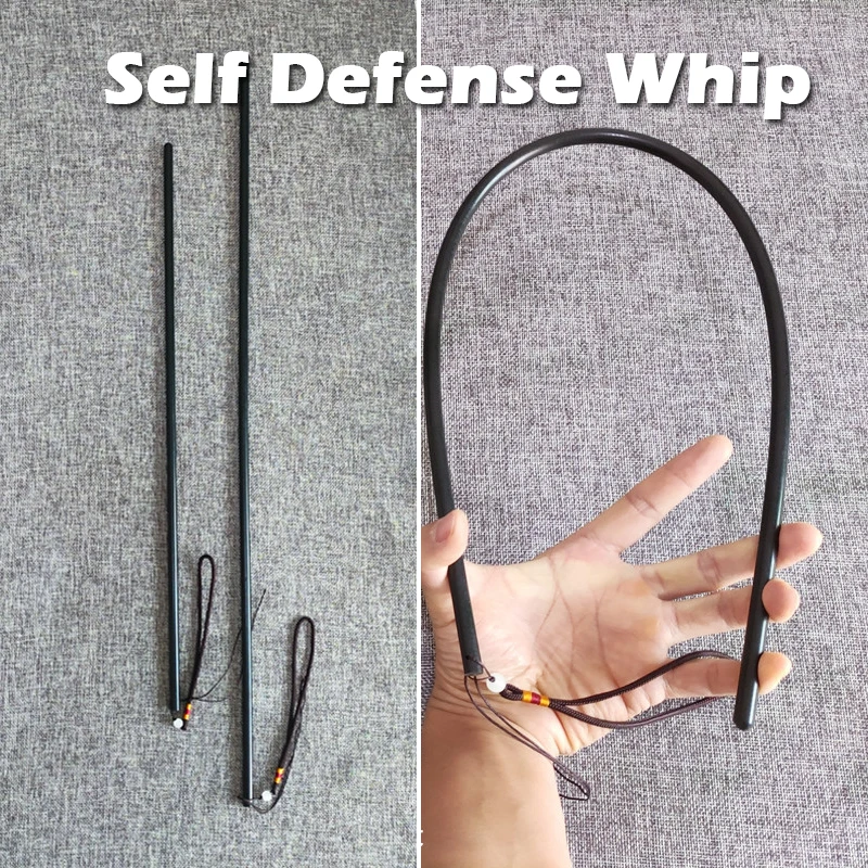 

50cm/65cm Elastic Resin Rattan Strip Self Defense Whip Black Stick Defense Tools for Women Anti-wolf Teaching Stick Pointer