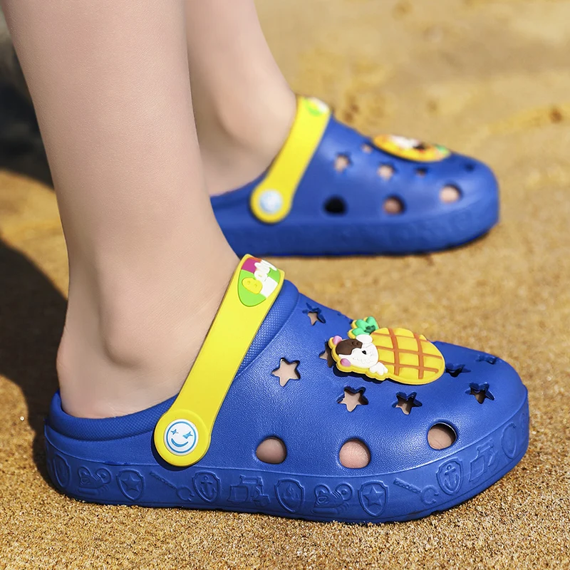 

Summer Toddler Children's Cute Cartoon Hole Sandals Boys Girls Non-slip Garden Beach Slippers Baby Kid Shoes