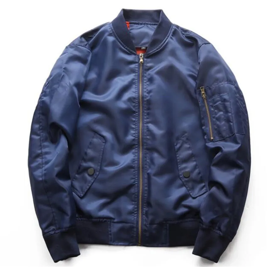 

Male Spring Jacket 2020 Hot Selling Fashion Man Jacket Solid Color Male Thin Large size Men Coat Leisure Black Bomber Jacket