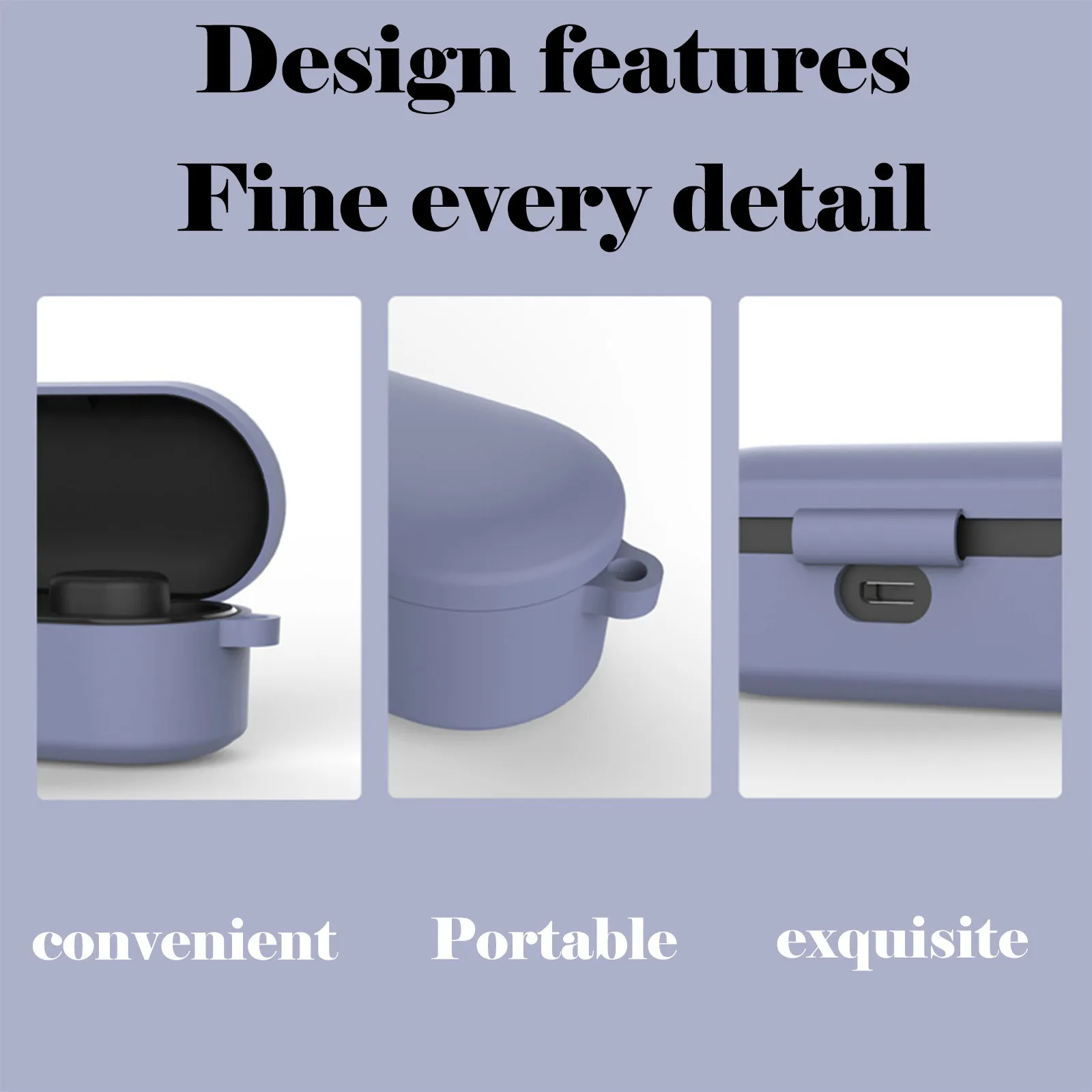 Силиконовый чехол Обложка с пряжка защитой от потери защитный для QCY-T1/QS2