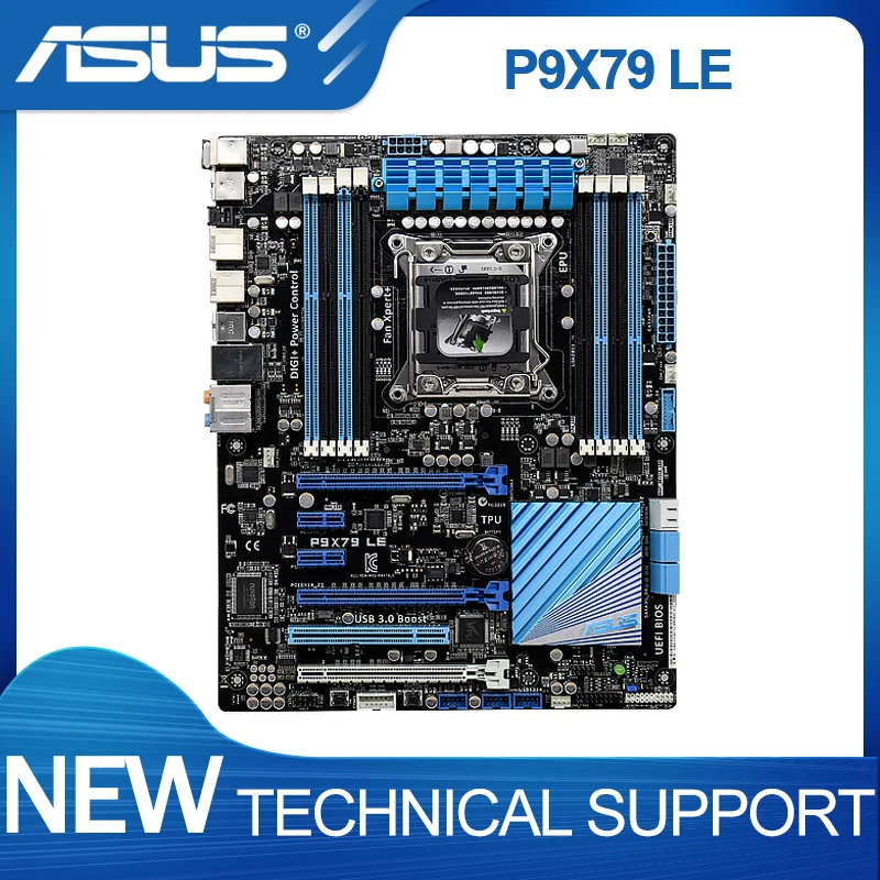 P9X79 LE для ASUS X79 LGA 2011 материнская плата четыре канала DDR3 ECC REG Core i7 Процессор б/у pc