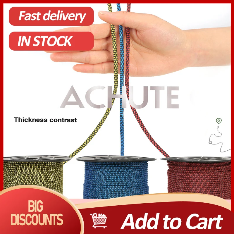 

Climbing Rope Auxiliary Rope Lifesaving Rope Equipment Safety Rope 2021 New 9-core Parachute Rope Outdoor Rope