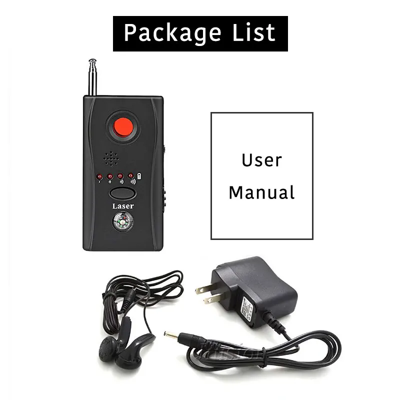 US Plug CC308+ мини анти-Candid камера детектор анти-шпионская Скрытая Камера Лазерный аудио сигнал об ошибке небольшой полный диапазон WiFi RF GSM искатель устройств - Цвет: US Plug