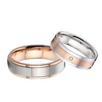 romantic lovers gift his and hers matching alliance marriage wedding rings for couple high quality stainless steel finger ring