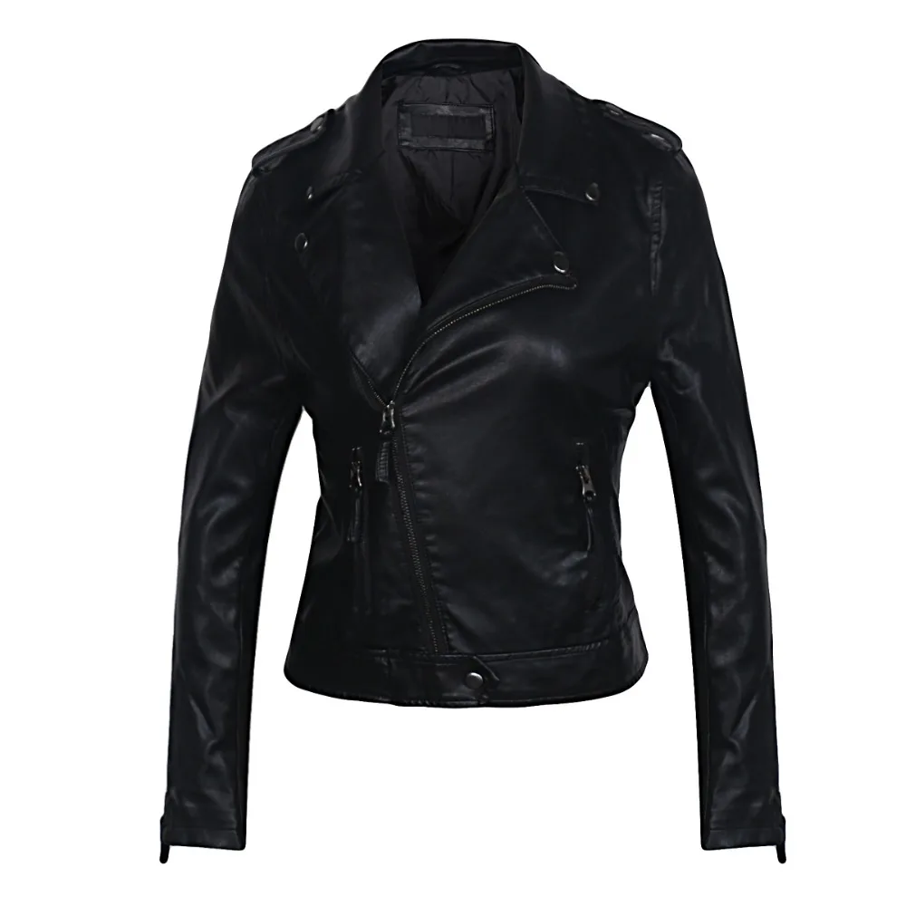 Nice brand leather jackets for women Motorcycle Turn-Down Collar PU Small Leather Clothing,  Rivet pu jacket women,free shipping