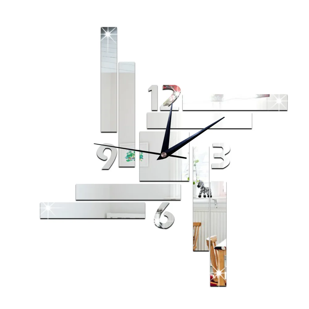 Экологически безопасное зеркало настенные часы для ресторана зеркальные в