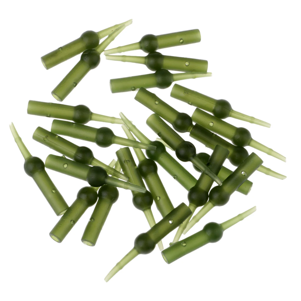 25 шт. бусинки бусины для рыбалки резиновая трубка ловли карпа с зажимом хвоста