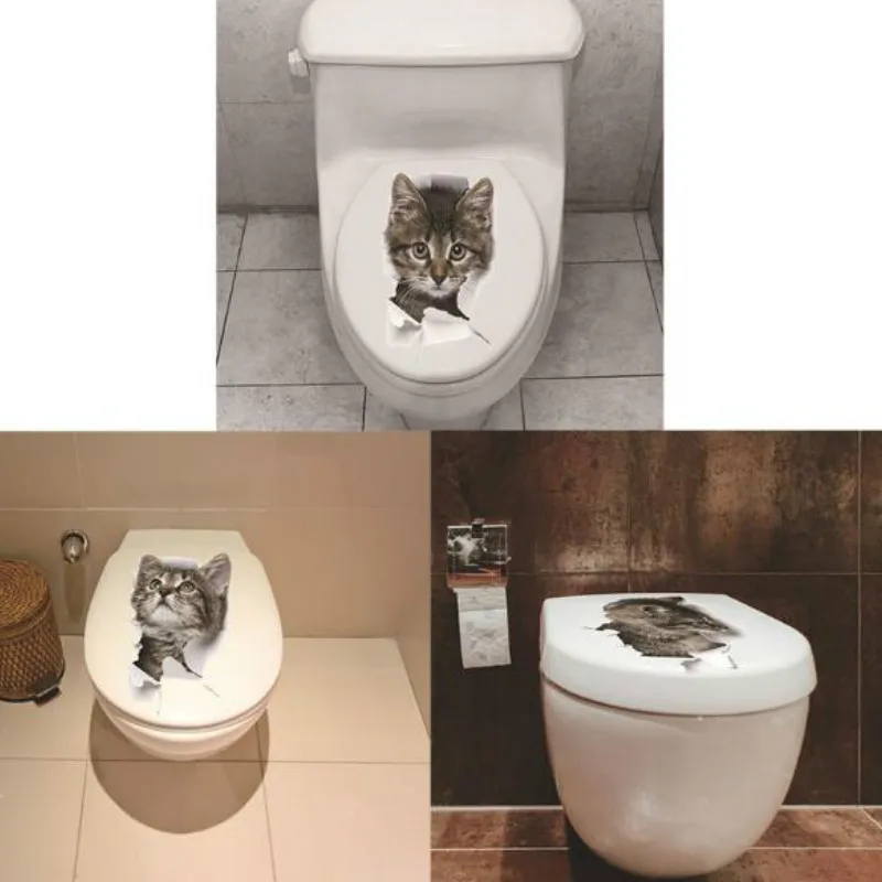 20X30cm креативная туалетная бумага 3D наклейка для кошки настенная домашнего