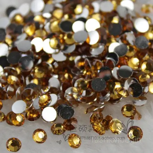 golden yellow 1000 шт 2 мм-6 мм смола с плоским основанием, не патч хрустальные стразы для одежды Декорации для ногтей блестящие DIY Ювелирные изделия и телефон - Цвет: golden yellow
