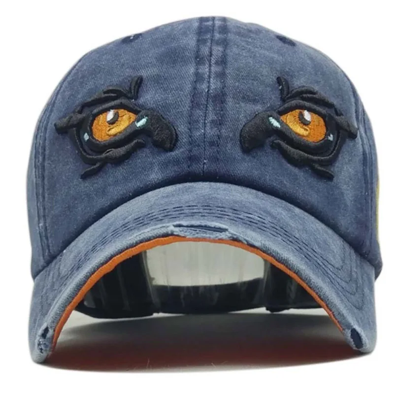 Промытый хлопок бейсбольная кепка s мужская Кепка Snapback папа шляпа Женская Вышивка глаз Casquette хип хоп Кости gorras para hombre