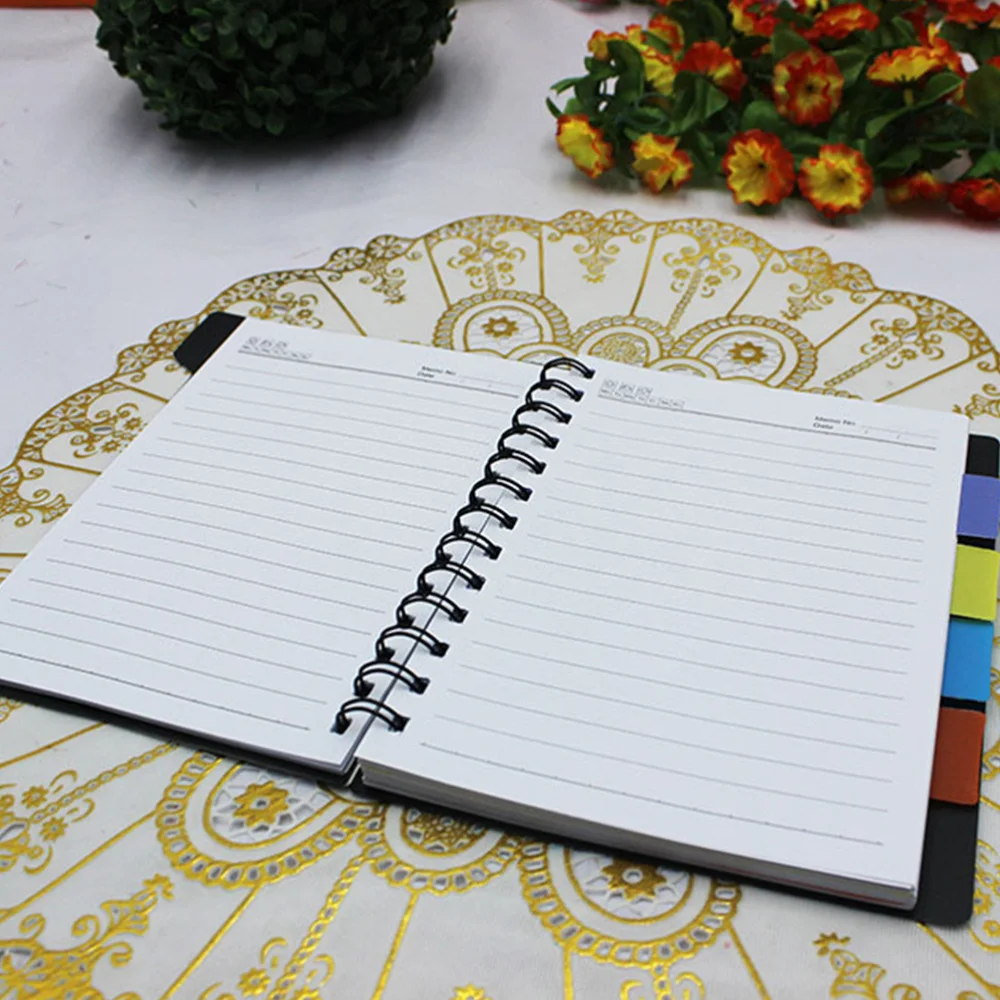 

2Pcs Coil Notebook Portable Notepad Practical Note Pads Memo Pad Stationery Note Paper for Office School