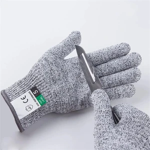 Защитные перчатки LLD, защита от порезов, 5 уровней, защита от порезов, серый цвет, защита от порезов, для работы в саду, мясника, садоводства, кухонный инструмент