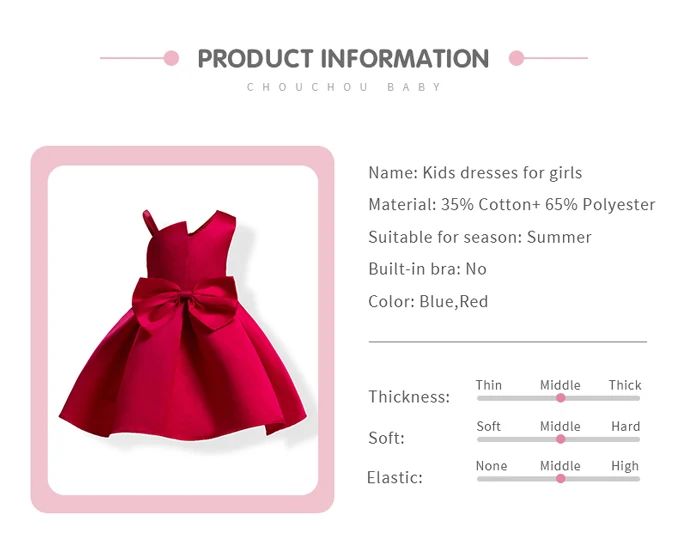 Petit Camelia/нарядное платье для девочек на свадьбу официальная одежда платье принцессы с бантом Детские платья для девочек, детские костюмы для детей 3, 5, 7, 9 лет