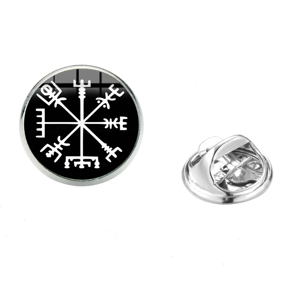Брошь в стиле викингов с компасом Винтажная брошь панк скандинавский пиратский