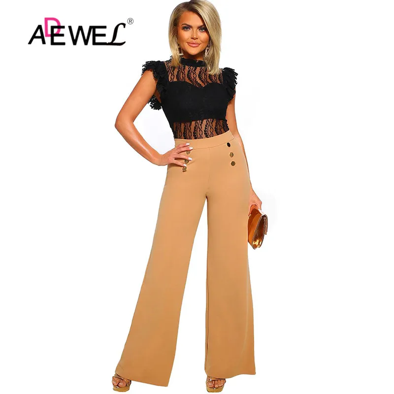 Женский боди с высокой талией ADEWEL черный кружевной комбинезон без рукавов |