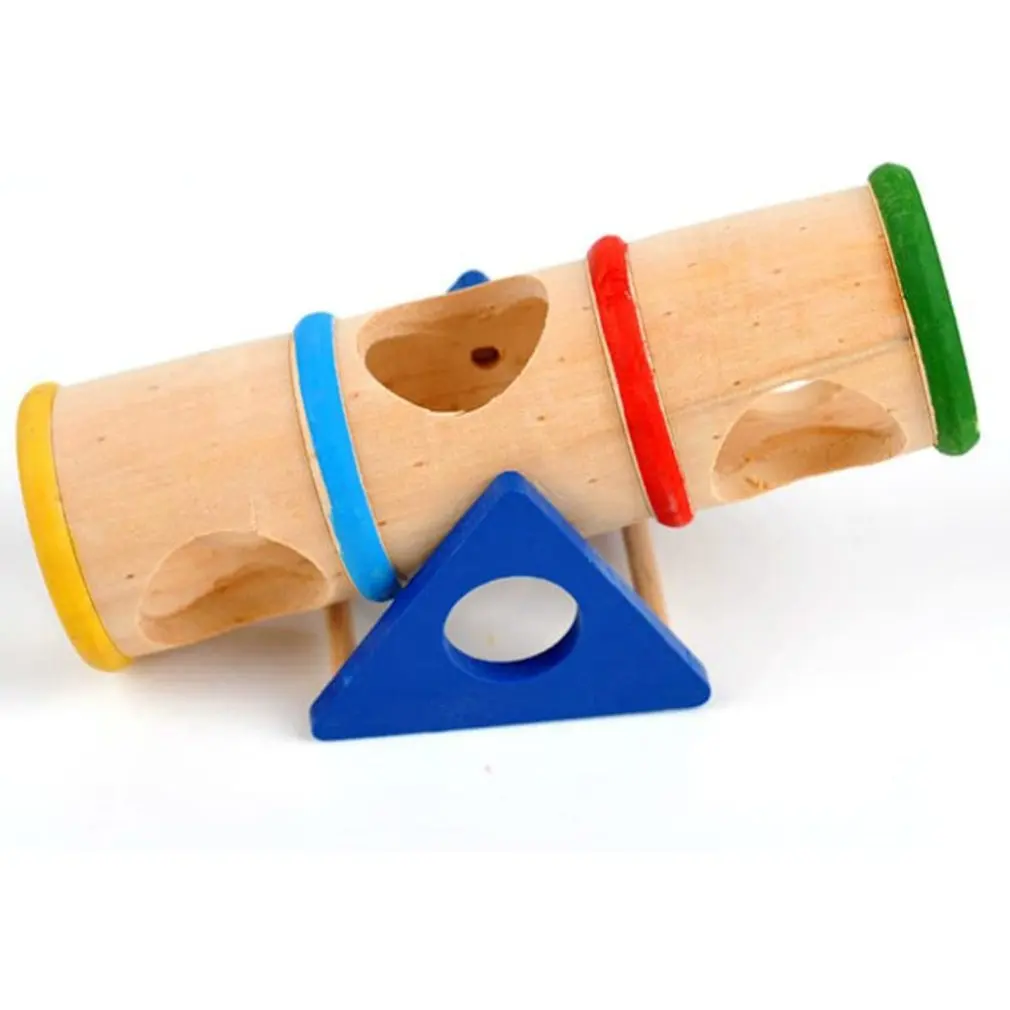 Игровой деревянный поворотный цилиндр для маленьких животных выдвижных