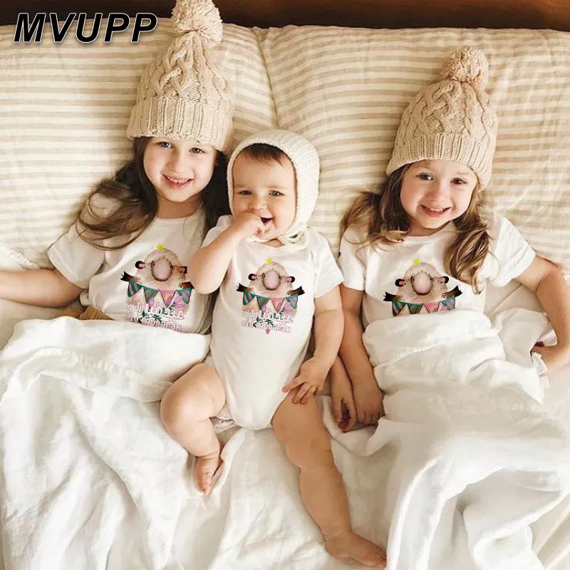 

Eid al-Adha summer fashion mom kid t shirts matching look family outfits father mother son outfits daughter mommy and me clothes