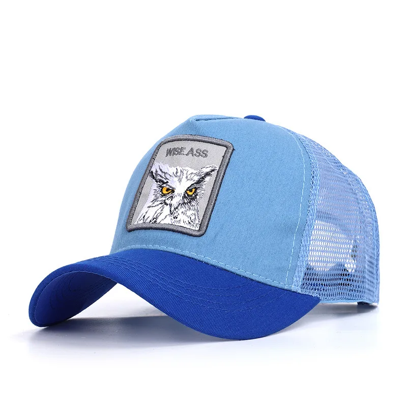 20-Blue-WiseAss MuseLife модные сетчатые Бейсбол Кепки унисекс милые колпачки для животных Для женщин& Для мужчин Snapback Кепки папа шляпа летняя кости регулируемые мужские и женские бейсбольные кепки - Цвет: 20-Blue-WiseAss