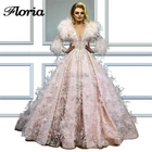 Вечернее платье принцессы с розовыми перьями; вечернее платье; aibbye; платье для выпускного вечера в Африканском Дубае; 2020; блестящее бальное платье; вечернее платье