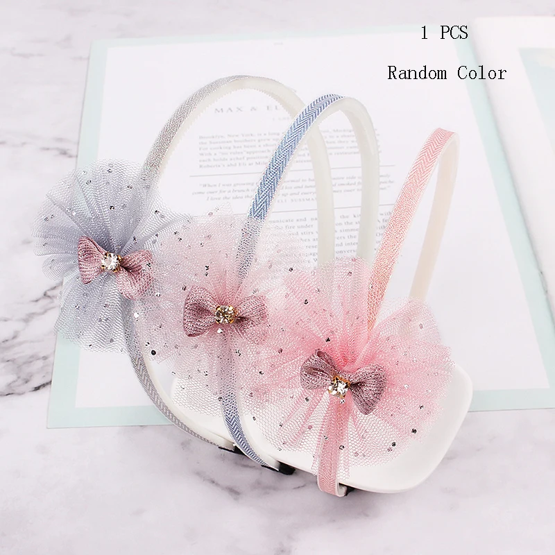 

1Pcs Children Cute Colors Bowtie Cartoon Hair Hoop Hairbands Girls Lovely Bow Ears Headbands Kids Hair Accessories Hair Bands