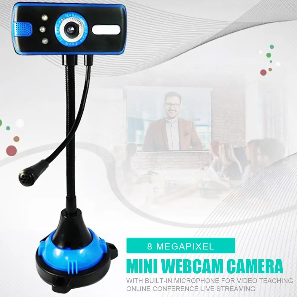 

Web Cam USB HD Webcam Camera Built-in Microphone Webcam Computer Web Cam for Video Teaching Online Live Accessories