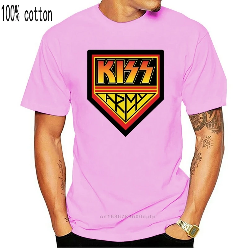 

New Men T shirt Kiss Army Logo Distressed s Black funny t-shirt novelty tshirt women