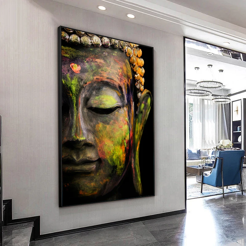 Статуя Будды плакаты и принты Настенная картина на холсте картины для гостиной