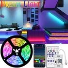 Светодиодная полоса освещения s Bluetooth WIFI RGB 5050 WS2812B RGBIC индивидуально Адресуемая мечта цветсветильник спальня TV декор для компьютера