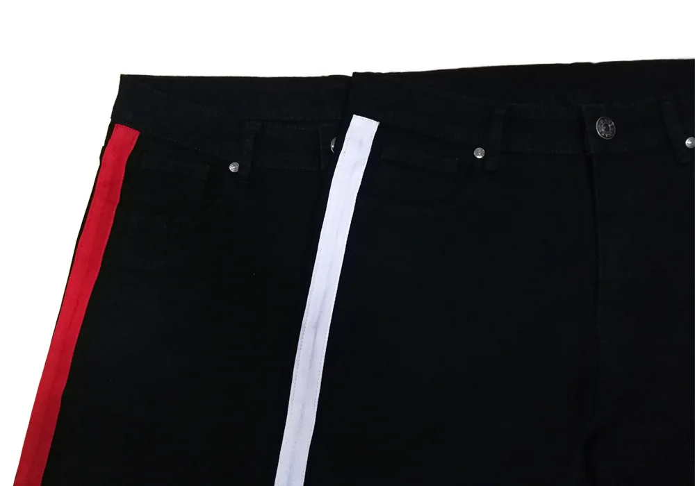 Модные дизайнерские облегающие мужские джинсы больших размеров в полоску