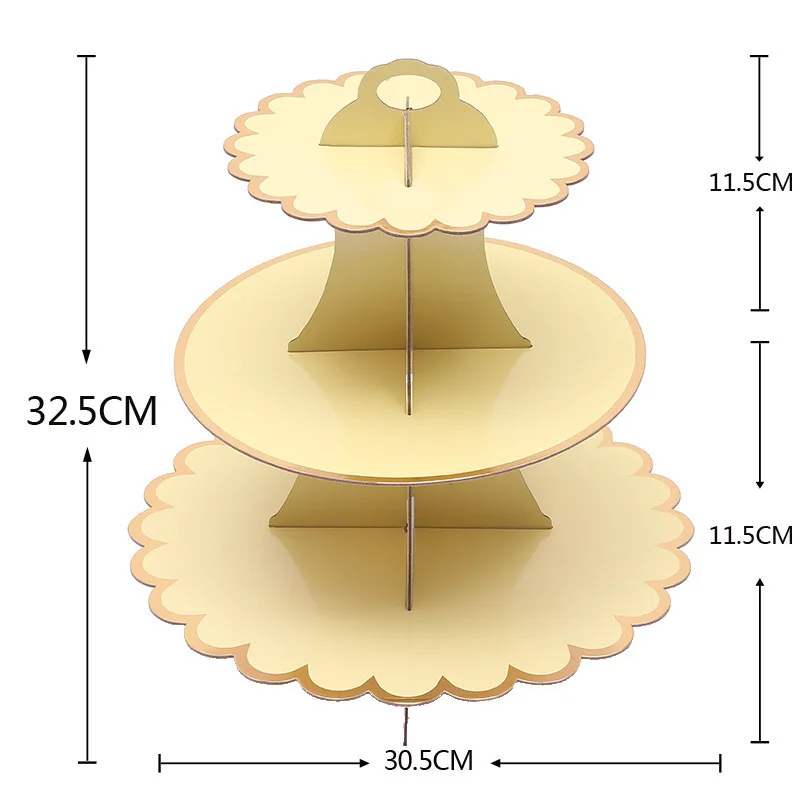 1 шт. 3-слойный одноразовый круглый кекс десерт сделай сам картон поделка песок