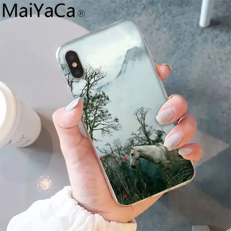 

MaiYaCa the horse printed Soft Rubber Phone Cover for iPhone 12 8 7 6 6S Plus X XS MAX 5 5S SE XR 12 11 pro promax